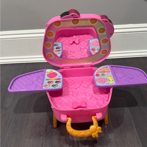Disney Other - Disney Junior Minnie Mouse Get Glam Magic Makeup Table Pretend Play Vanity Girls
